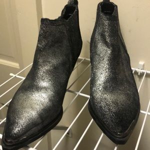 Sparkly Black Booties